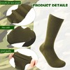 Skyebed 10 Pairs Men Green Army Socks Warm Military Crew