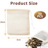 50 Pcs Cotton Muslin Drawstring Bags,10 x 8cm 100% Cotton