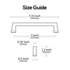Alzassbg 10 Pack Brushed Gold Cabinet Pulls, 5 Inch(127mm) Hole
