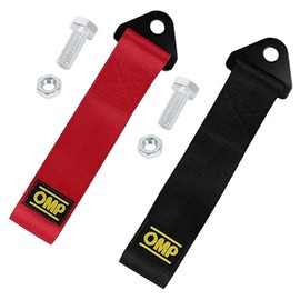 Exbrith Pack of 2 Racing Car Tow Ropes, Nylon Tow Ropes, Pull Rope Racing Car, for Racing Tow Hook for Front and Rear Bumper (Red, Black)