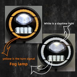 Shocklight LED&DRL Fog Lights fit for 2006 2007 2008 2009 2010 2011 2012 2013 2014 Ford F-150 F150 Truck, A Pair Front Bumper Driving Fog Lamps w/DRL & Amber Turn Signal Light- Clear Lens