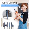 50 Sizes HSS Step Drill Bit Set with Automatic Center