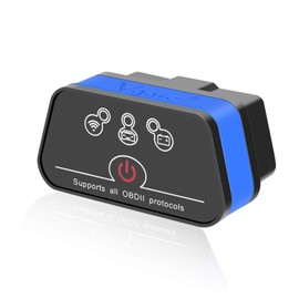 vgate iCar2 OBD2 Scanner Scan Tools Interface Wi-Fi Adapter Check Engine Light Car Diagnostic Tool for iOS & Android Auto Sleep (Blue)