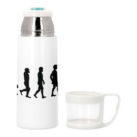 Thermos Stainless Steel with Integrated Cup - Evolution Reading Book Roman Science Fiction - 350ml - Thermos Flask