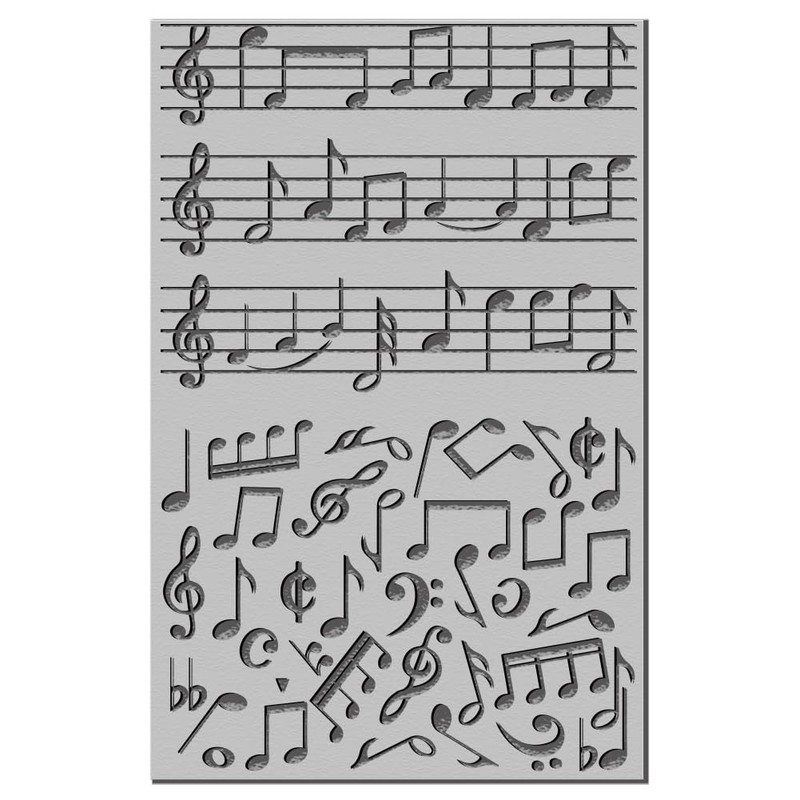 CHGCRAFT Music Note Clay Texture Mat Clay Modeling Pattern Pad