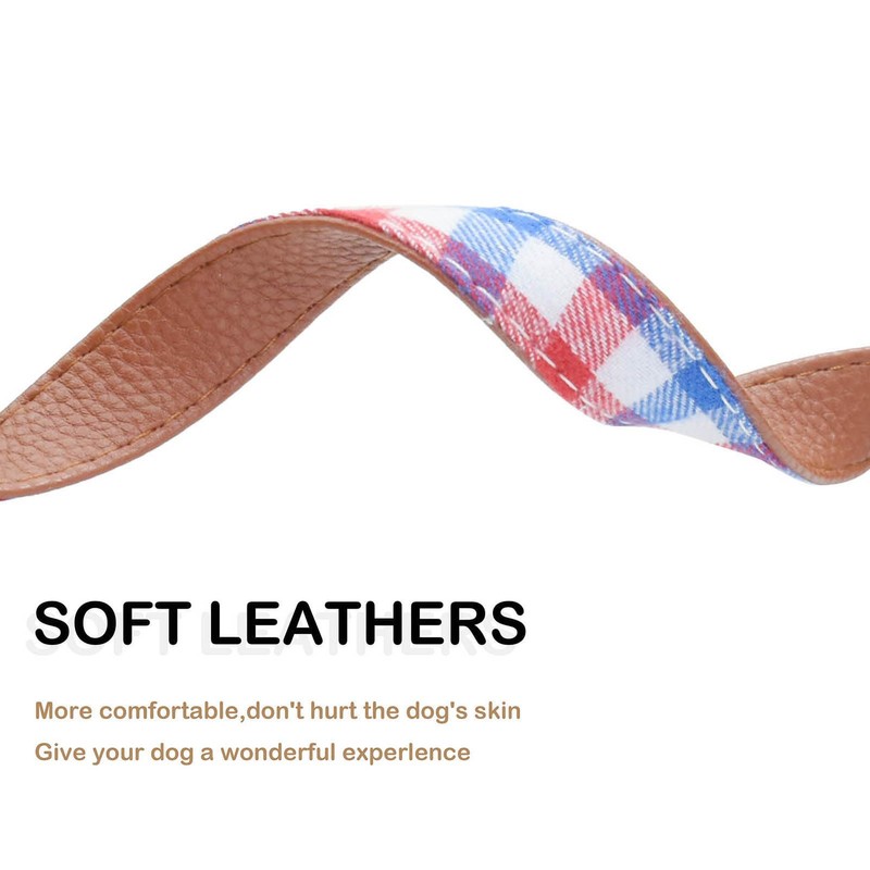 Cotton Dog Collar with Bowtie, Comfortable Adjustable Cute Lapel Design