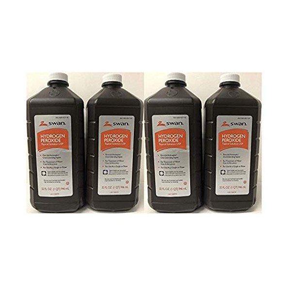 Hydrogen Peroxide Topical Solution 32 Oz (4 Pack)