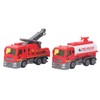 4Pcs 1: 32 Fire Truck Toy Set High Simulation Pull