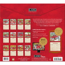 LANG Truckin' Along 2025 13.4 x 24 Inch Monthly Deluxe Wall Calendar | Envelope |