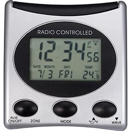 Technoline WT 221-T Silber Radiowecker, Silber/Schwarz, 7,9 x 4,2 x 7,9 cm