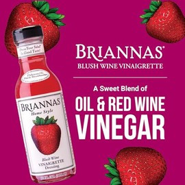 BRIANNAS - Aderezo de vinagreta de vino rosado estilo casero – Aderezo fino para ensalada hecho con ingredientes premium - Sin gluten, kosher y vegano
