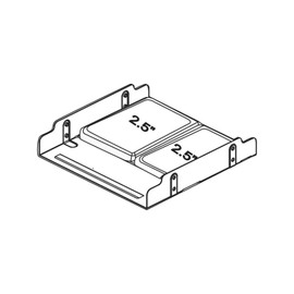 Hdd/Sdd Adapter For Two 2.5" Hard Drives Or One 2.5" Hard Drive On 5.25" Storage Bay