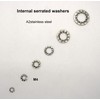 Internal Tooth Locking Washers Shakeproof A2 Stainless Steel M4, 4.3mm