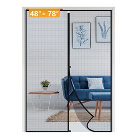 Yotache Top Middle Anti-Tearing Magnetic Screen Door Fits Door Size 48 x 78, Screen Size 50" x 79" for French Door and Patio Door