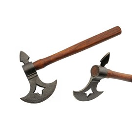 13" Wood Handle Carbon Steel Handcrafted Replica Medieval Axe