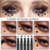 5Pcs Eyeliner Stempel Schwarzer, Doppelseitiger Flüssiger Eyeliner-Bleistift Eyeliner-Stempel Make-up, Eyeliner