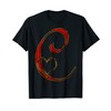 Monogram Initial Letter C Red Heart T-Shirt