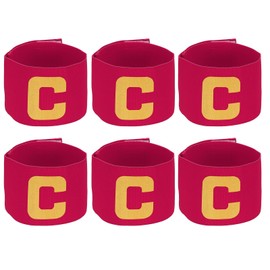YELARXI Soccer Captain Armband, Football Armband Elastic Adjustable Player Bands Anti-Slip Badge- Fitting for (Adult/Youth - Football - Basketball - Team Sport) 6 Pack & Peach