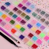 6 Boxes Mini Nail Rhinestones Pearls Kit,1-2mm Flatback Multicolor Transparent