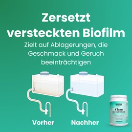 Biocool Fresh Water Tank Cleaning Tablets - Powered by OxyTech Active Oxygen Technology | Biofilm Removal & System Hygiene | Chlorine-Free Alternative | 50 Tablets for up to 200 L