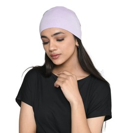 SAKUCHI Chemo Hats Solid Women's Bamboo Soft Headwear, fliederfarben