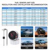 MAIMEIMI Fuel Sending Unit and Gauge Kit 240-33ohm 14" Marine