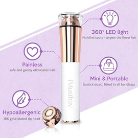 Depilación Facial para Mujer, Afeitadora Eléctrica Sin Dolor