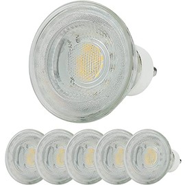 Sweet Led GU10 Lamp, Continuously Dimmable 7 W 530 Lumens, Replaces 50 W Halogen Bulbs, 38° Beam Angle, GU10 Socket Spotlight, Reflector Lamps, (6, 3000 K)