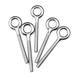 oupados Pack of 10 M4 304 Stainless Steel Eye Bolts Closed Screw Round Screw Eye Bolts Silver