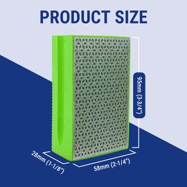 HXIN Diamond Hand Polishing Pad Diamond Sanding Block Foam Backed Diamond Sponge Sanding Pads for Wet or Dry Grinding polishing for Granite Marble Stone Tile Glass Ceramic (1, 60# Cubic)