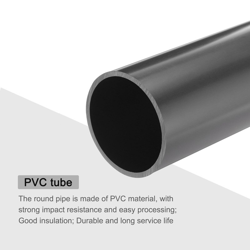 MECCANIXITY 2.5 Inch PVC Rigid Tube Round Pipe Hardware Tubing