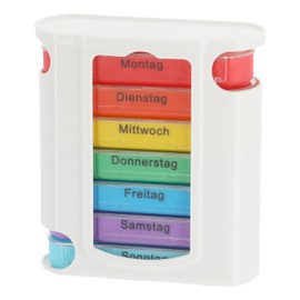 MC-Trend Tablettenbox 7 Tage, 4 Fächer - BPA-freie Pillendose zur Aufbewahrung & Organisation von Medikamenten, perfekt für unterwegs Seniorenfreundlich, ideal für morgens, mittags, abends