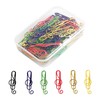 Pack of 50 Paper Clips Metal Vinyl Coated Paper Clips