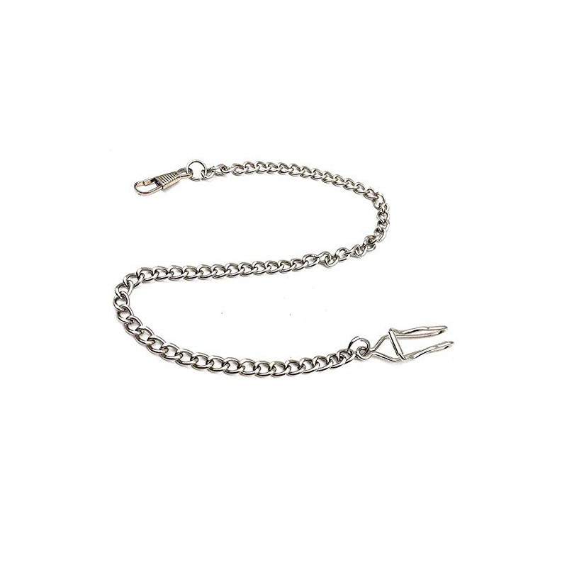 Yesmin 1 Pcs Metal Classic Silver Plated Pocket Watch Chain