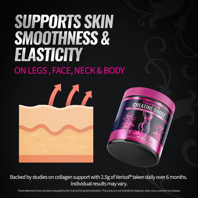 Bold Buns Creatine for Women – Booty Builder Supplement with