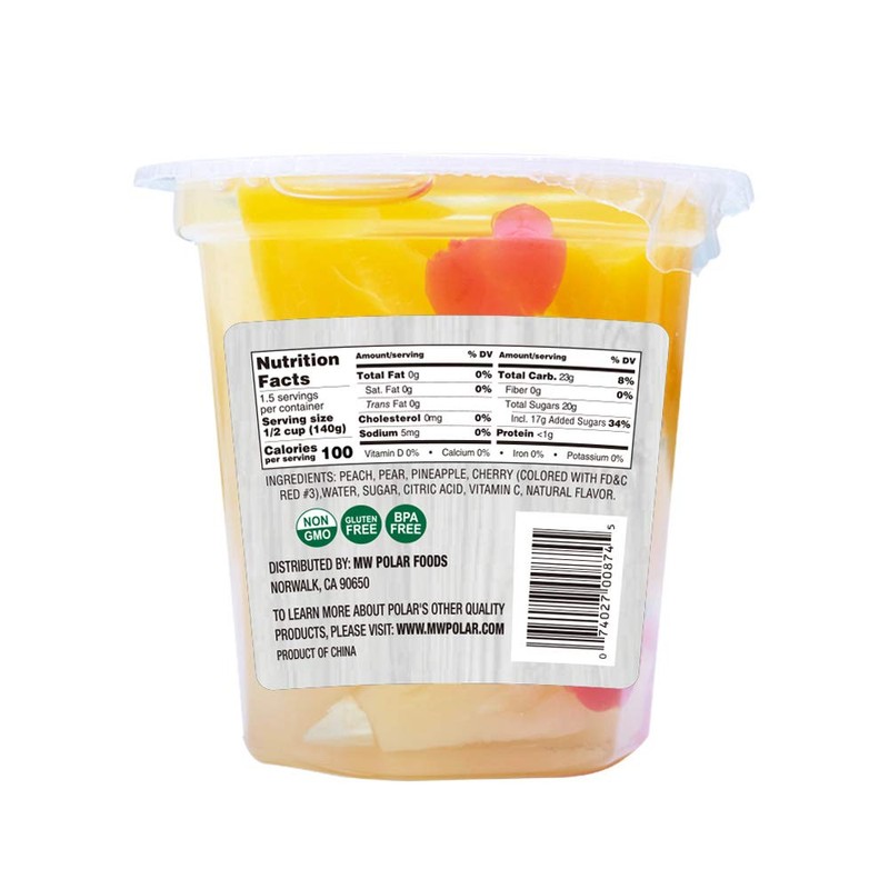 MW Polar Snack Cup, Mixed Fruits in Light Syrup, 7
