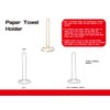FitWell Paper Towel Holder for Kitchen Countertops, Bars & Dining