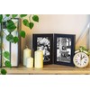 Clay Roberts Double Photo Picture Frame 4x6", Black, Holds 2