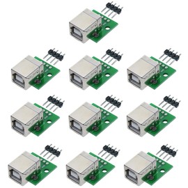 YOUMILE 10Pcs DIY Male Connector/MINI MICRO USB to DIP Adapter 2.54mm 5pin Female Connector B Type USB2.0 Female PCB Converter USB 3.0