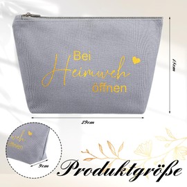 Xuniea Gift Against Homesickness Cosmetic Bag Open Gift Farewell Gift Bag as a Gift Idea for Excerpts Abroad Semester or au Pair Memories of the Homeland