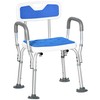 Benicabaly Enhance Safety with EVA Padded Shower Chair, Adjustable Height,