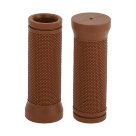 TUCKBOLD Bike Handlebar Grips Covers 90mm Long Lightweight | Bicycle End Grip Protector Brown 1 Pair