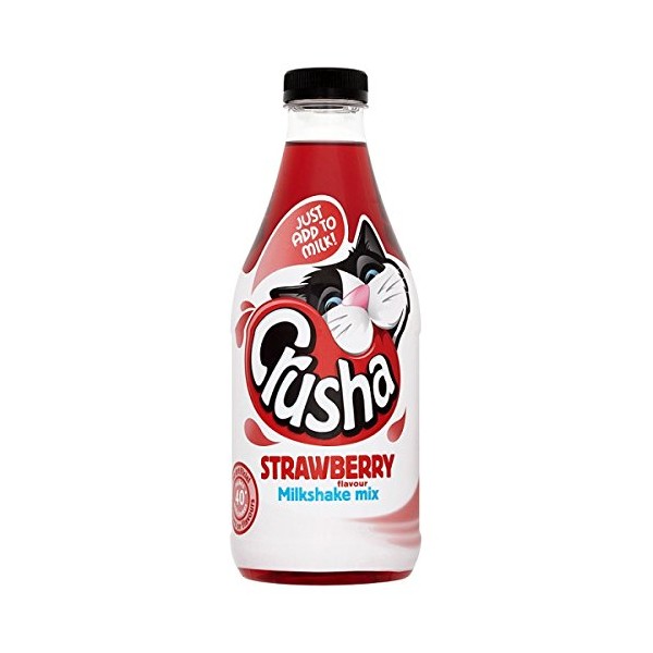 Crusha Milkshake Mix Strawberry Flavour 1 Litre (Pack of 12 x 1ltr)