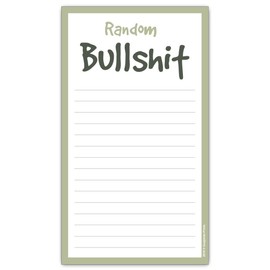 Random Bullshit Grocery List Magnetic Groceries Pad Home Office Novelty Gag Gift