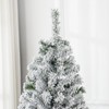 HOMCOM 6ft Tall Prelit Artificial Christmas Tree Holiday Décor with