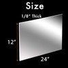 2-Pack 12 x 24” Clear Acrylic Sheet Plexiglass – 1/8”