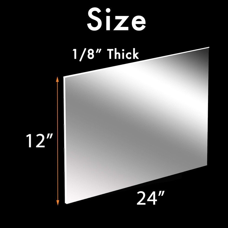 2-Pack 12 x 24” Clear Acrylic Sheet Plexiglass – 1/8”