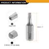 sourcing map 10pcs T15H Torx Screwdriver Bit 1/4" Hex Shank