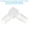 PATIKIL 0,31&quot; Kunststoff-Schlauchstutzen 90 Grad Winkel, 2er Pack L-Barb-Fittings 2-Wege-Gleichstück-Verbinder-Splicer-Mender-Schlauchadapter-Union-Adapter