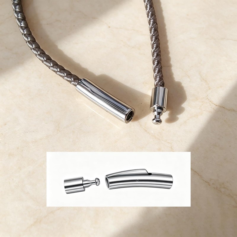 Bayonet Jewelry Clasps, Stainless Leather Cord End Clasp
